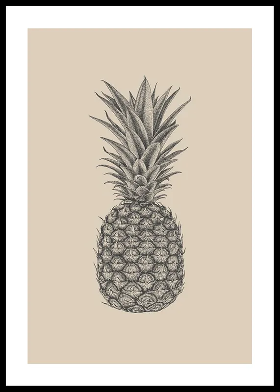 Neuheit Pineapple Sketch Poster