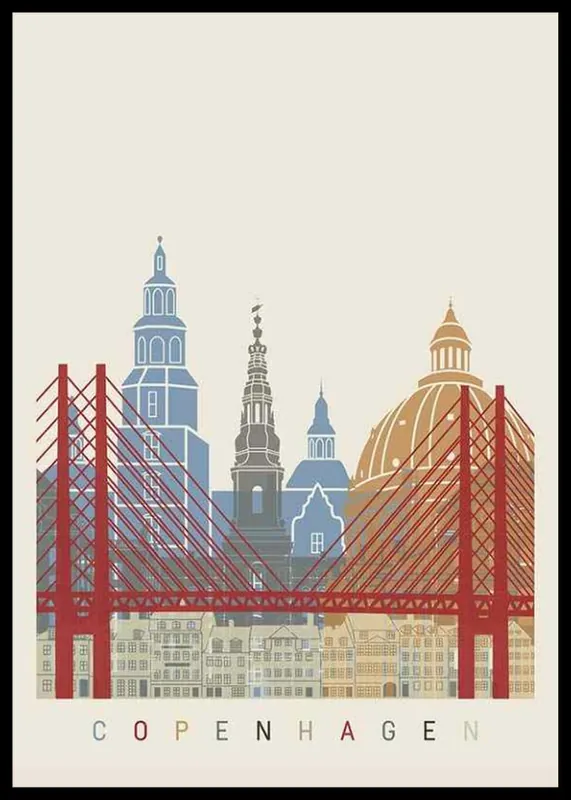 Preisreduziert Copenhagen Landmarks Poster
