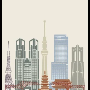 Knallerangebot Tokyo Landmarks Poster