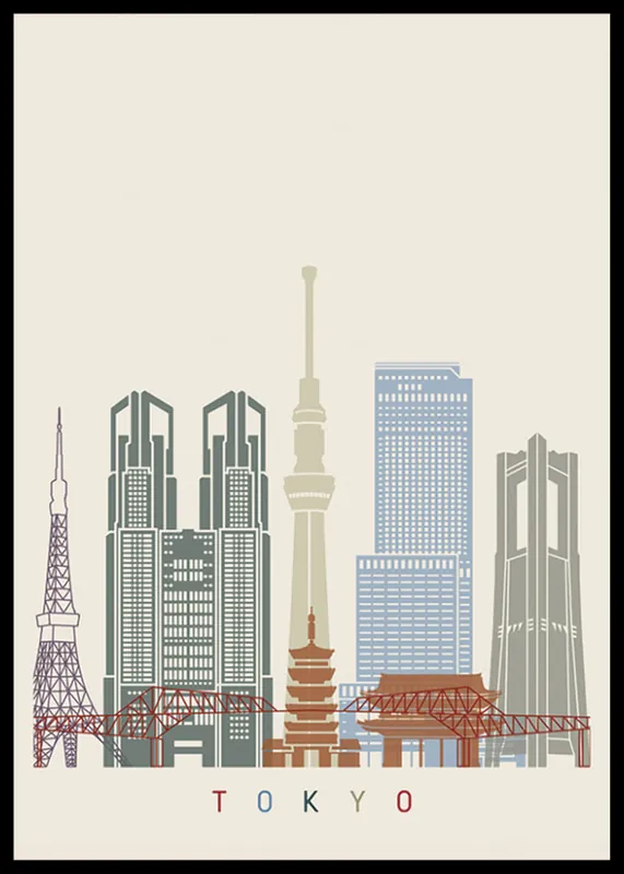 Knallerangebot Tokyo Landmarks Poster