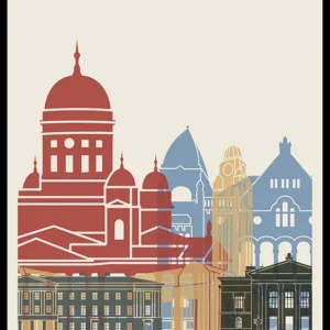 Helsinki Landmarks Poster Solange Der Vorrat Reicht