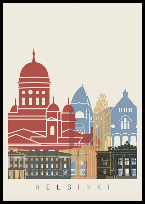 Helsinki Landmarks Poster Solange Der Vorrat Reicht