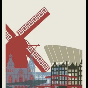 Markenware Amsterdam Landmarks Poster