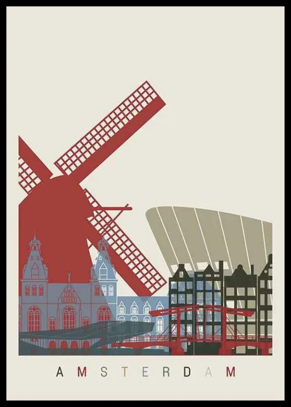 Markenware Amsterdam Landmarks Poster