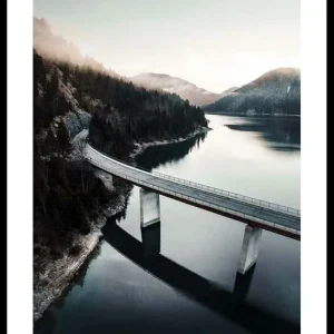 Nur Heute Bridge Over Lake Poster