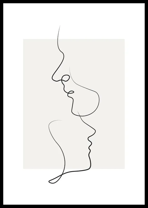 Shapes Line Art No3 Poster Schneller Versand