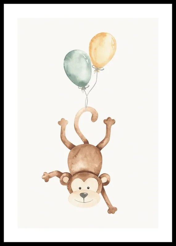 Monkey Balloons Poster Markenprodukt