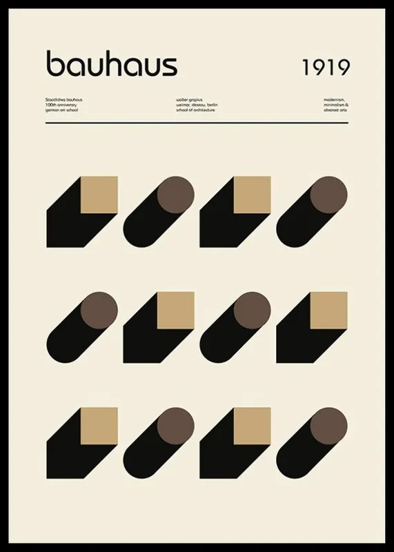 Bauhaus No9 Poster Nur Heute