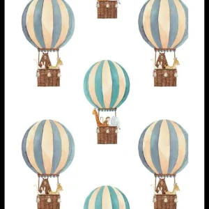 Animals Air Balloons Poster Meistverkauft