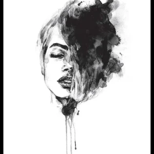 Aktuell Watercolor Face No2 Poster