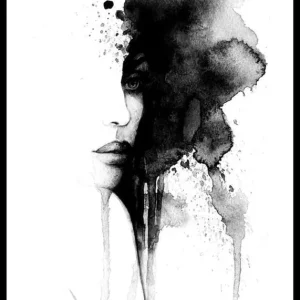 Nur Heute Watercolor Face No1 Poster