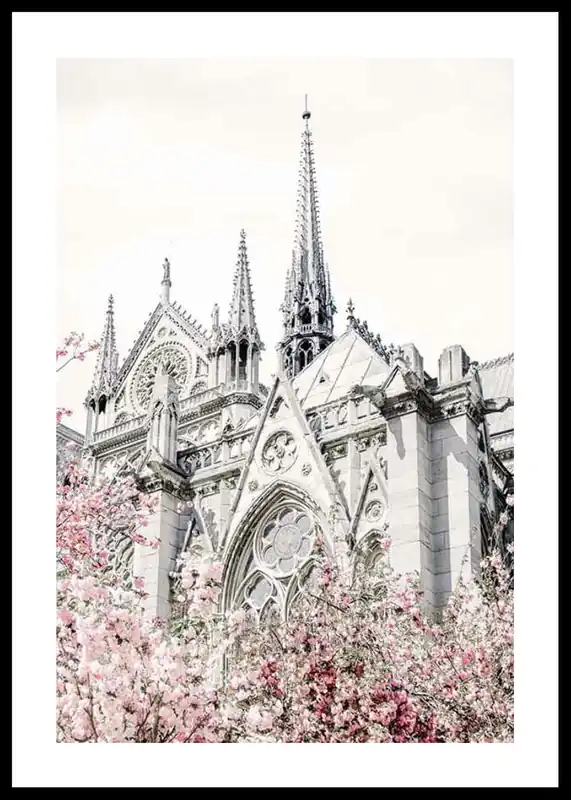 Church And Flowers Poster Markenware