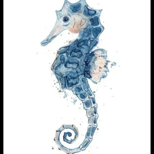 Blue Seahorse Poster Versand Am Gleichen Tag