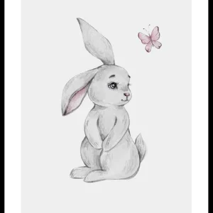 Solange Der Vorrat Reicht Bunny And Butterfly Poster