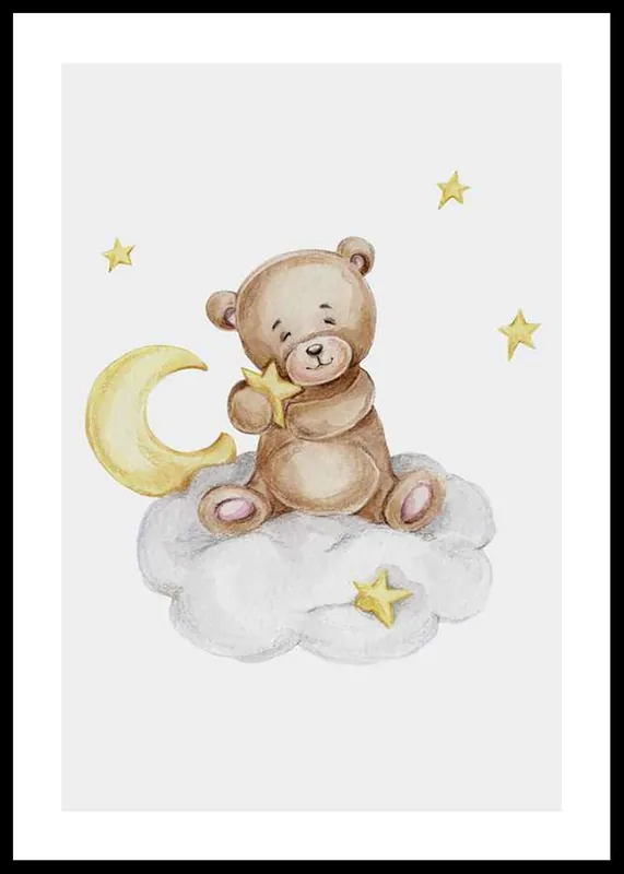 Zertifiziert Teddy In The Sky Poster