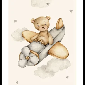 Airplane Teddy Poster Highlight