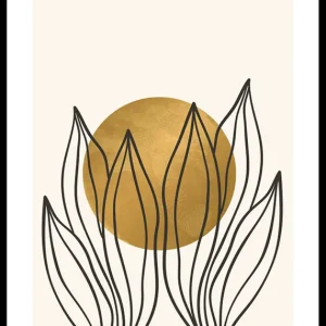 Watercolor Gold No1 Poster Neu