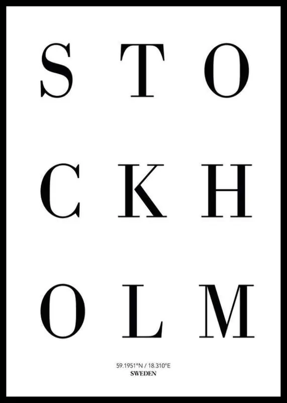Stockholm No2 Poster Nur Heute