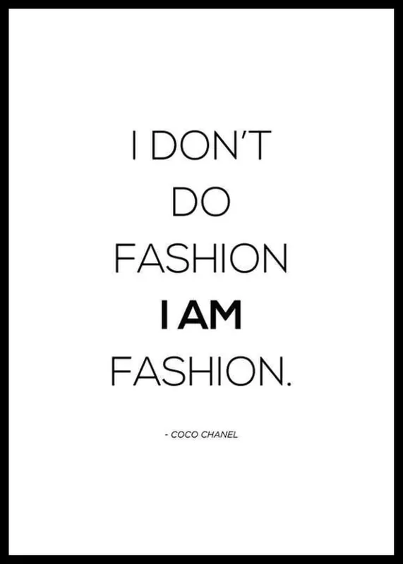 Chanel I Am Fashion Poster Highlight