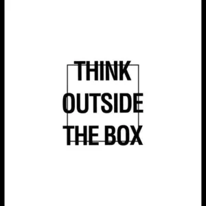 Kostenloser Rückversand Think Outside Poster