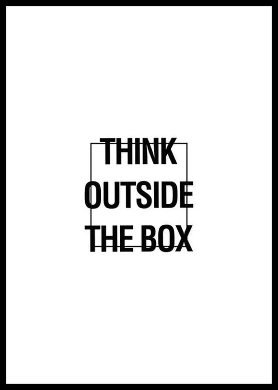 Kostenloser Rückversand Think Outside Poster