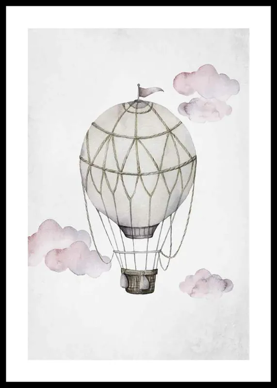 Meistverkauft Watercolor Hot Air Balloon Poster