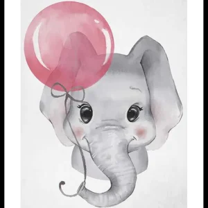 Elephant Pink Balloon Poster Letzte Chance