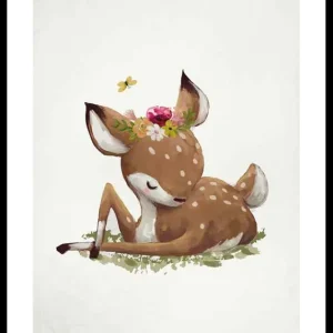 Watercolor Sleepy Deer Poster Jetzt Kaufen