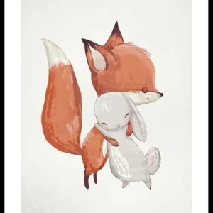 Jetzt Bestellen Watercolor Fox And Bunny Poster