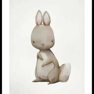 Neuheit Watercolor Hare Poster