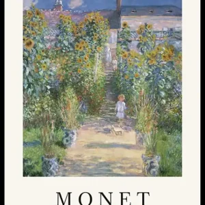 Monet Garden At Vetheuil Poster Rabatt
