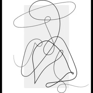 Neu Shapes Line Art No4 Poster