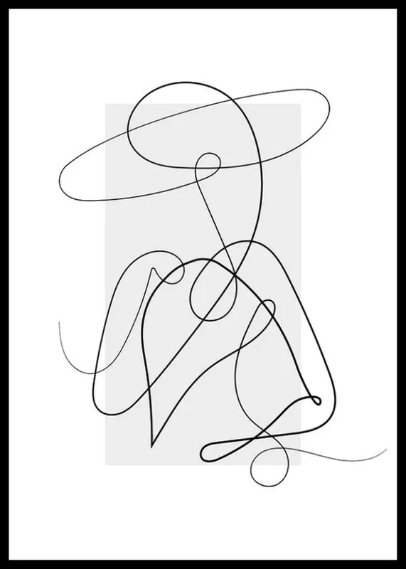 Neu Shapes Line Art No4 Poster
