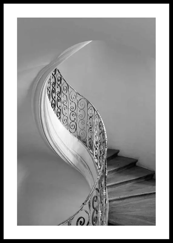 Curved Stairs Poster Preis Gesenkt