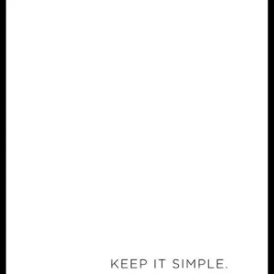 Online Kaufen Keep It Simple Poster