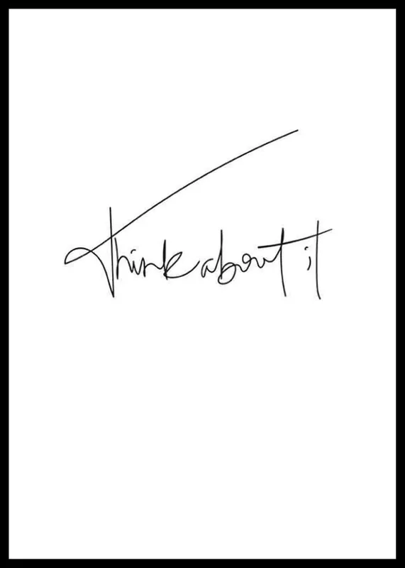 Preiswert Think About It Poster