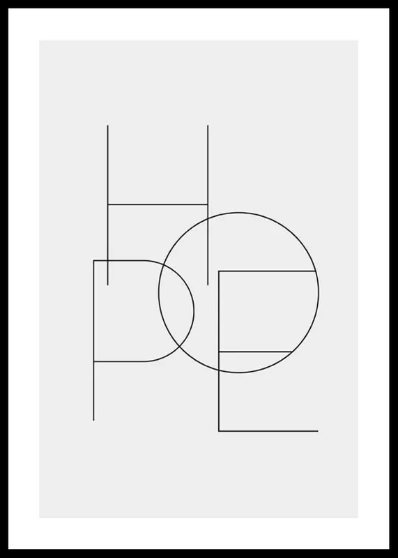 Beliebt Hope Typo Poster