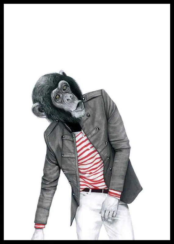 Sanna Wieslander Monkey Business Poster Neuheit