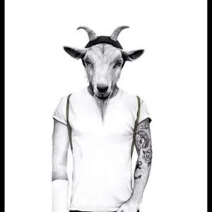 Sanna Wieslander Hipster Goat Poster Highlight