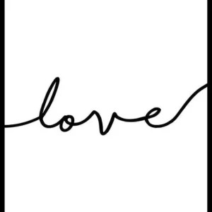 Solange Der Vorrat Reicht Love Line Art Poster
