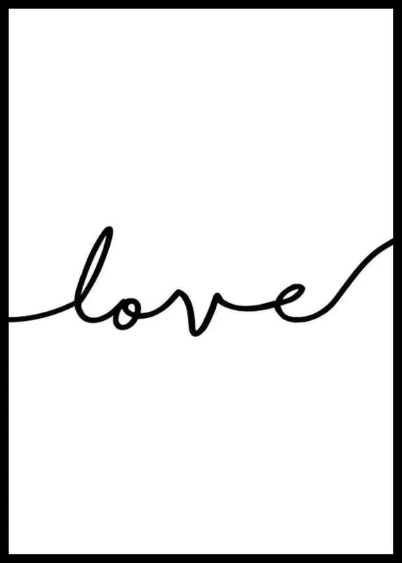 Solange Der Vorrat Reicht Love Line Art Poster