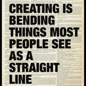 Top-Preis Creating Is Bending Poster