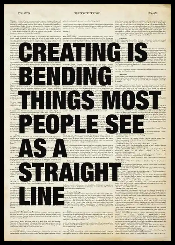 Top-Preis Creating Is Bending Poster
