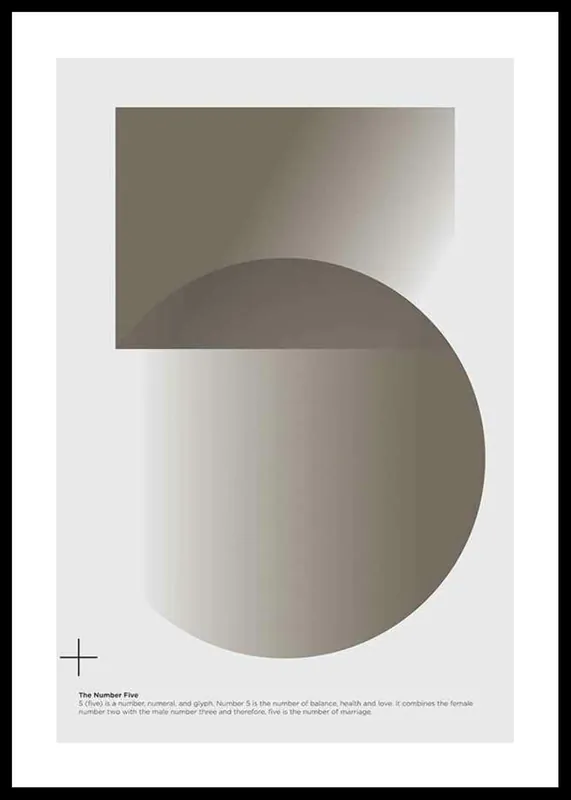 Graphical Number 5 Poster Saisonangebot