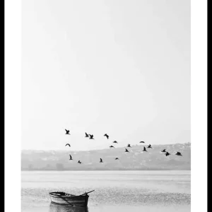 Birds over lake Poster Must-Have