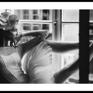 Neu Woman In Window BW Poster