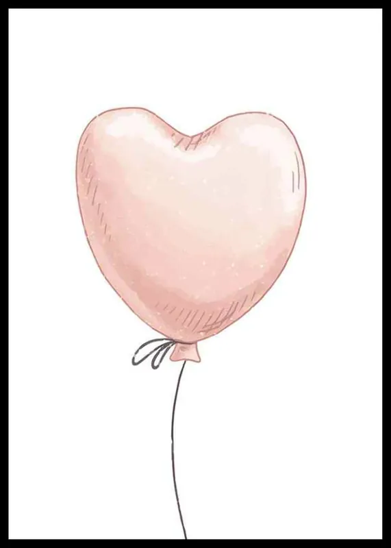 Heart Shaped Balloon Poster Solange Der Vorrat Reicht