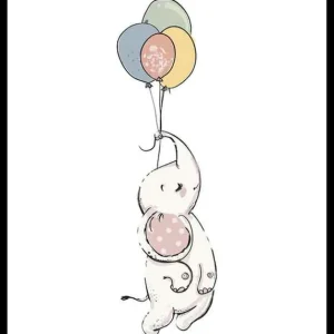 Animals And Balloons No4 Poster Preisknaller