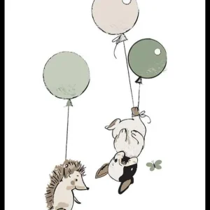 Super-Preis Animals And Balloons No2 Poster