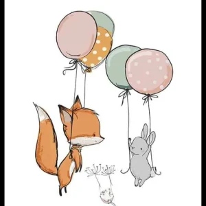 Günstig Animals And Balloons No1 Poster